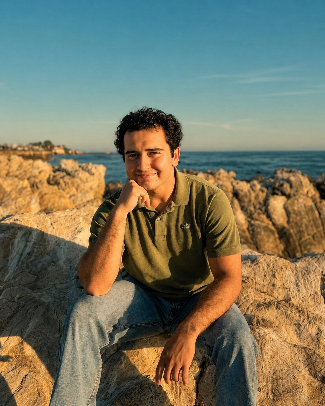 Champ, owner of Coastal Shine, on the San Luis Obispo coast